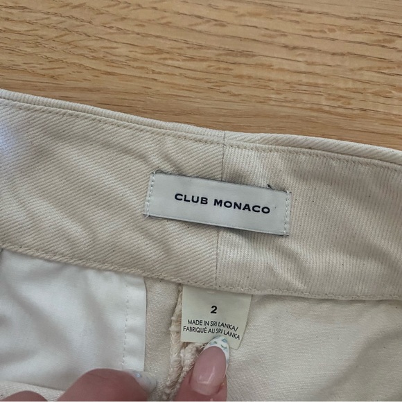 Club Monaco Cream Wide-Leg Jean Trousers - Picture 9 of 16
